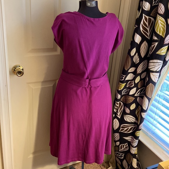 Lands end purple dress size 10-12 - Picture 2 of 5